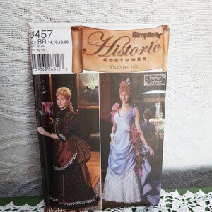 Simplicity 5457 Sewing Pattern Victorian Historic Costume Sz 14, 16, 18, 20 NIP
